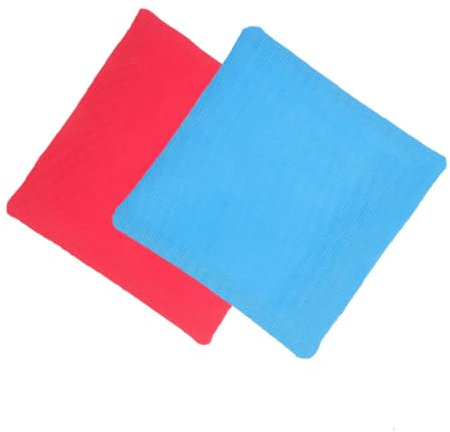 VICASKY 2 Sacos de Juguete para niños para guarderías, Juguetes Deportivos, rasqueta Adhesiva, puf Cuadrado, puf para teléfono móvil, Monocolor, Mini de Lona