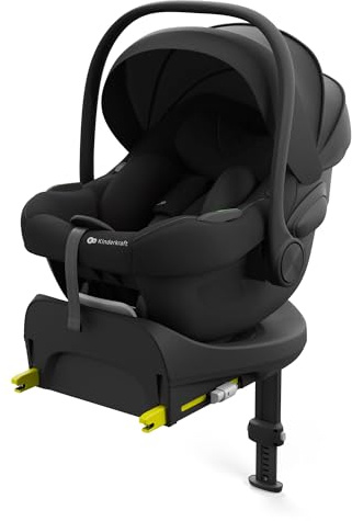 Kinderkraft ENDURA SAFE FX I-LITE Kindersitz mit, Basis, i-Size Autositz, 40–87cm, drehbarer, ISOFIX, ERGO PAD, modular system, wiegt nur 3,2 kg, 5-Punkt-Gurt, von 0 bis 12 Jahren, Schwarz