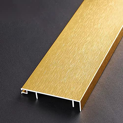 Plinthe dorée de qualité supérieure – Plinthe en aluminium durable pour une protection murale sans couture dans les salles de bains, restaurants, appartements, utilisation en intérieur et en extérieur