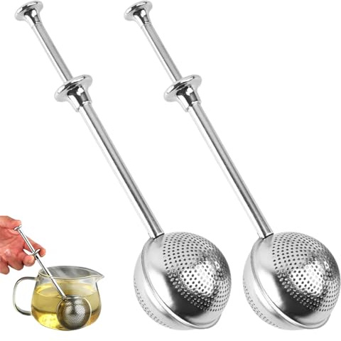 2 Stück Teesieb Edelstahl,Teaballs,Teeei für Losen Tee Sieb,Tea Strainer,Teezange,Teebeutel für Losen Tee Ei,Passiersieb,Teesieb für Tasse