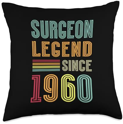 Surgery Legend 1960 66 Years Scalpel 66th Birthday Surgeon Throw Pillow