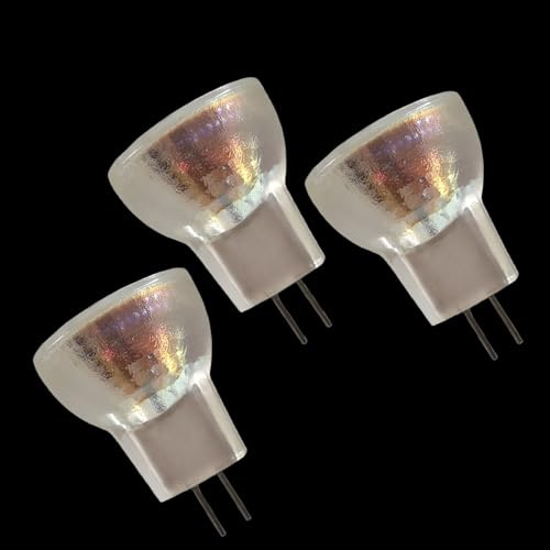 FNVMZ Halogen Light Bulbs Mr-8 3Pcs Low Voltage Outdoor Spotlight Bulbs with Gu4 Bi-Pin Base (12V-10W)