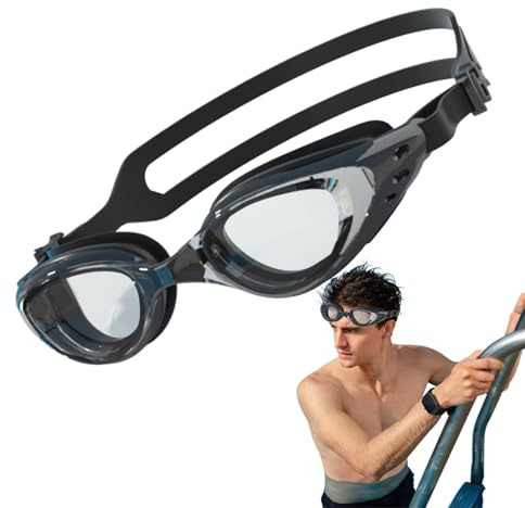 Generisch Occhialini da nuoto HD anti-appannamento, impermeabili, trasparenti, occhiali da piscina per una visione cristallina, per acqua, per adulti, adolescenti, nuotatori
