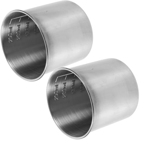 GARVALON Set 2pezzi Measuring Cups in Acciaio Inossidabile, Contenitore Graduato Ben Progettato da Cucina, Pratico e Portatile per Uso Domestico e Picnic Capacità 250ml