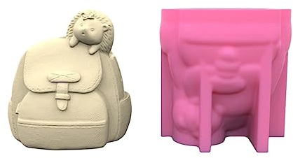 Zaino Riccio Pot Mold Calcestruzzo Vasi di Fiori Resina Portapenne Resina Decorazione Desktop Vaso di Piante di Casa Stampo in Silicone Desktop Craft Tool Home Office Portapenne