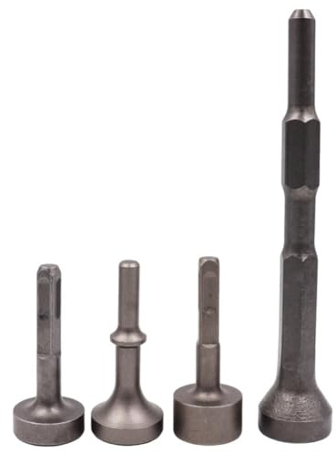 Electric Hammer Head Chisel Drill – Pneumatic Edge for Tip High- Heat-Treated Steel Compatible with Electric Flat/Curved/concave/Cross Gas Hammers Dark Gray(Hexagonal Handle A)