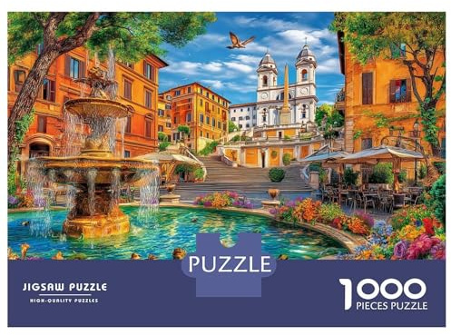 Fontana de Trevi_ Italia Rompecabezas 1000 Piezas,Puzzle Difícil para La Familia - Tiempo De Calidad Y Diversión 52x38cm/1000pcs