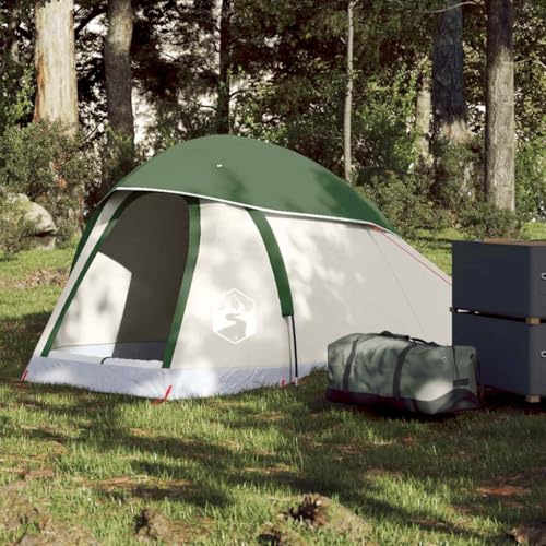 Kuppel-Campingzelt 1 Person Grün Wasserdicht mit Tragetasche und Stauraum für Abenteuer, Einzelzelt mit Reißverschluss und Polyester PU-Beschichtung für Outdoor-Aktivitäten
