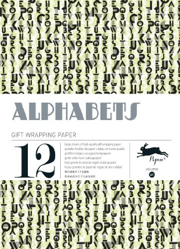 Alphabets, Volume 41. Grandes feuilles de papier cadeau de haute qualité.
