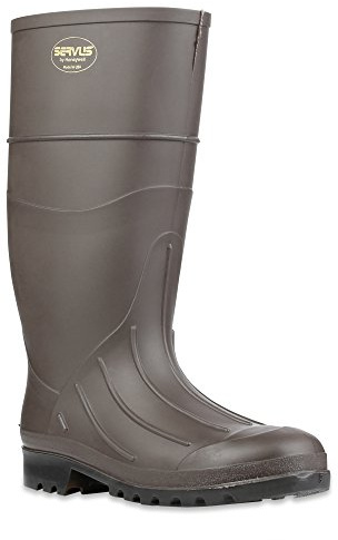 Servus 15 PVC Polyblend Soft Toe Men's Work Boots, Brown (18805)