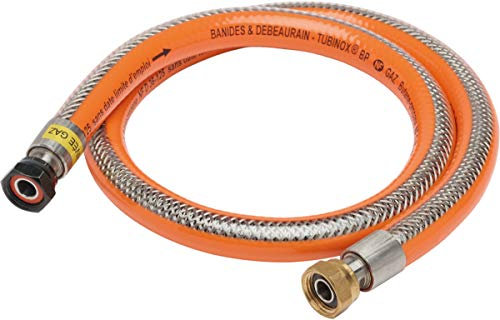 flexible gaz - tubinox - butane et propane - 1 mètre - banides et debeaurain 38913