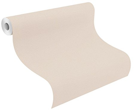 Rasch Tapeten Rasch Vlies-Tapete, Uni in beige, 607789, 0.53m x 10.05m