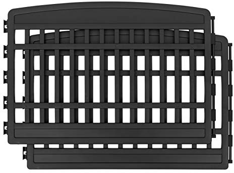 IRIS USA 24 2-Panel Add-On Panels, Pet Dog Puppy Playpen, Foldable, Customizable, Black