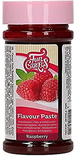 FunCakes Aroma en Pasta Frambuesa: aroma para alimentos, gran sabor, perfecta para la decoración de tartas, apta para rebozados y rellenos. 120 g.