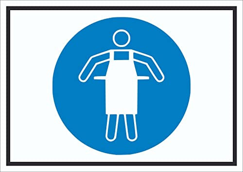HB-Druck Schutzschürze benutzen Symbol Schild A5 (148x210mm)
