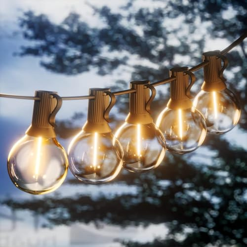 Bomcosy 30M Guirnaldas Luces Exterior, Interior Guirnaldas Luminosas G40 92+8 Bombillas de Guirnalda Luz, Impermeable Cadena Luces Decoracion para Habitación, Jardín, Terraza, Césped, Balcón