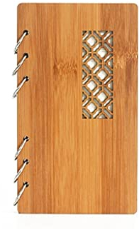 YQBUER Blanche à Feuille en Bois Blanc Rechargeable Handmade Ledger Journal de Style Jardin Chinois. (Color : C, Size : One Size)