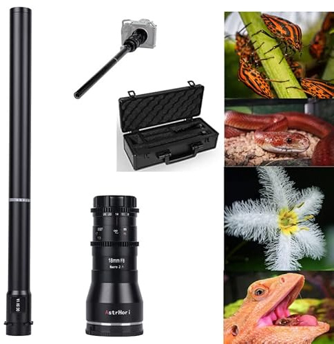 AstrHori 18mm F8 Obiettivo APS-C 2X Macro Probe Lens per fotocamere EOS EF Mount EOS-1D X Mark III EOS 5D Mark IV EOS 6D Mark II ecc.