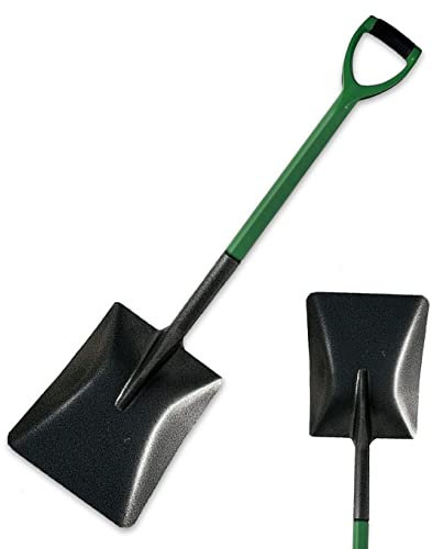 rightclick Garden Shovel Heavy Duty Ergonomic Design Square Shovel Comfortable Non-Slip D-Grip Digging Shovel For Moving Soil Digging Scooping & Planting