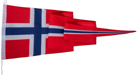 Netflags Langwimpel Norwegen 40 x 400 cm mit 160 g/qm Stoffgewicht