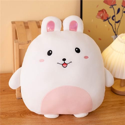 Herfair Kuschelkissen Kinder Tierkissen 40 cm Niedlich Tier Kissen Kuscheltier Kissen Weiche Flauschige Sofakissen Zierkissen für Kinderzimmer Schlafzimmer (Kaninchen)