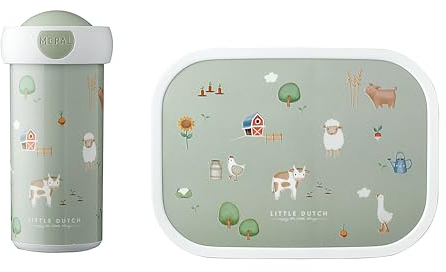 Pausenset Campus (Verschlussbecher + Brotdose) - Little Farm