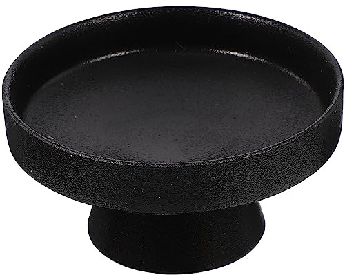 Alipis Obst-Serviertablett Aus Keramik Mit FüßEn Rundes Snack-Tablett Mit Hohem Fuß BelüFtetes Deko Tablett Schwarz FüR KüChe Und Esszimmer