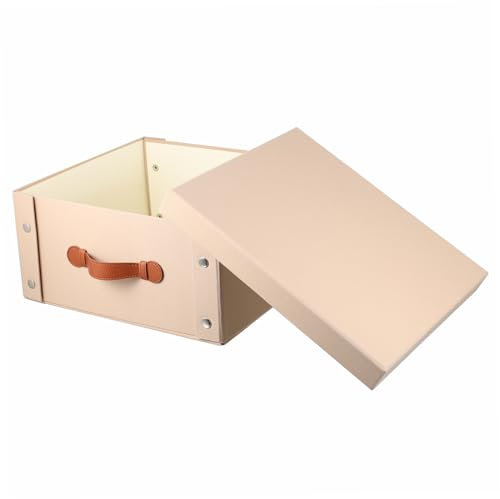 MAGICLULU Faltbare Reiseaufbewahrungsbox für Kleidung Kleiderbox aus Lederfüllstoff und Umweltfreundlicher Pappe Platzsparend für Zuhause