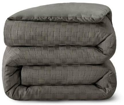 Whale Flotilla 7.5 Tog King Size Duvet, Luxury Reversible Soft Coverless Duvet, Lightweight Down Alternative Comforter Bedding Set for All Seasons, 220x240 cm, Grey