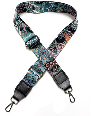 Lahviuu Tracolla per Borsa Donna Regolabile,Colorate Cinghia Tracolla per Borsa Tracolla Borsa con Ganci,Tracolla Larga 3.8 cm Ricambio Cintura Spalla delle Cinghie per Borse(Stile 1)