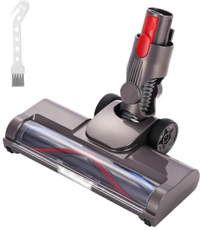 SOBEAU Cepillo Compatible con Dyson V7 / V8 / V10 / V11/V15 Aspiradoras, Recambios Cepillo de Accionamiento Directo con 4 Luces LED, para Alfombras y Suelos Duros