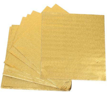 PAMINGONO 200stücke Goldene Aluminiumfolie Für Schokolade Folienpapier Zum Verpacken Von Süßigkeiten Geschenkpapier Aus Folie Lebensmittelverpackungsblätter