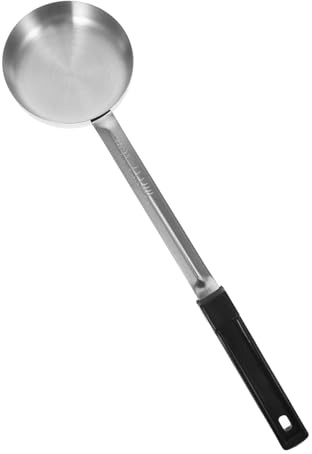 OKUMEYR Kleine und Ergonomischem Design aus Edelstahl mit Flachem Boden Soßenkelle 6oz Portionslöffel für Küche und Haushalt
