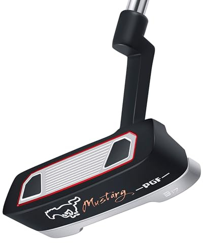 PGF Mustang Schmiedeklinge & Schlägel Klempnerhals Putter [Schwarz] [Länge: 83,8 cm - 86,4 cm - 88,9 cm] Mit Präzision gefertigt