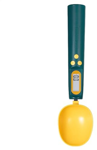 Cuchara de pesaje electrónica, cucharas medidoras de gramos, escala ajustable de 1000 g/0,1 g de alta precisión con pantalla LCD para alimentos, café, porciones de leche, té, harina, especias
