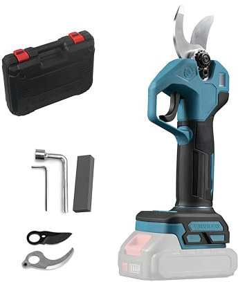 Troncarami a batteria compatibile con Makita 18 V batteria (senza batterie), forbici senza spazzole a 2 marce, display digitale, diametro di taglio 30 mm, mola e lame di ricambio