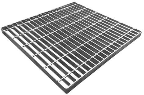 Natotela 600x600x30mm Caillebotis extérieur en Acier galvanisé,B125 Caillebotis/Grille en Acier galvanisé,Carré,sans Cadre,Maille 45/25 mm,pour Le Trottoir,l'école,Le Balcon,Le Jardin,Le Garage