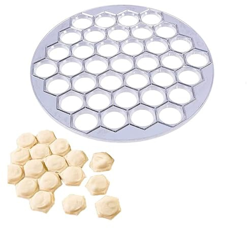 Yuannee 37 Löcher Pelmeni Maker,Dumplings Ravioli Mold aus Aluminiumlegierung Maultaschen Former Teigtaschenformer für Pelmeni Ravioli Maultaschen Knödel Effiziente Küchenhilfe