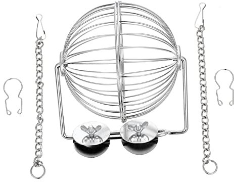 BUGUUYO Stainless Steel Rabbit Ball Feeder Hanging Hook for Bunny Hamster Guinea Pig Chinchilla Hay Feeding Accessory for Small Pets
