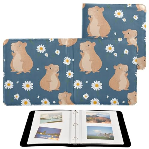 JUMBEAR Grande album fotografico autoadesivo con 20 pagine, album fai da te, per matrimoni, famiglia, bambini, vacanze, carino, cartone animato, capibara