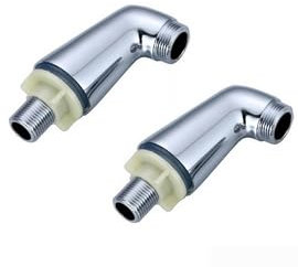 ZiStarlilife Verchromte Badewanneneinfüller, Duscharmatur, Beine, Adapter-Verlängerung, 2-teiliges Set, Spiegelglanz-Finish, vielseitige Kompatibilität, einfache Installation, Wand-zu-Deck-Umwandlung