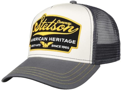 Stetson American Heritage Trucker Cap Herren Snapback mit Netzeinsatz Meshcap Sommer Winter Baseball