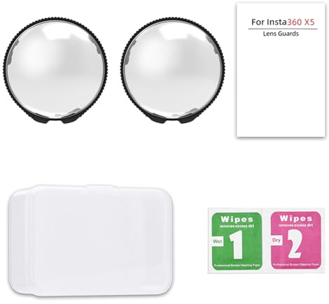 OURHZTB Protège-objectif standard pour Insta360 X5, clarté HD, résistant aux rayures, couverture de protection d'objectif en polycarbonate avec revêtement antireflet, compatible avec les accessoires