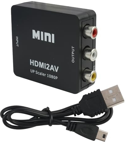 HDMI Auf AV/RCA Adapter Konverter Mit USB Ladekabel, Unterstützt PAL/NTSC, Kompatibel Mit TV, Monitor, Projektor, DVD, PC - Ideal Für Ältere AV-Geräte, Dieser HDMI Zu RCA Konverter