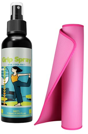 Spray antideslizante para esterilla de yoga - Spray de tracción para esterilla ďe yoga, śpray đe control d́e alfombras, špray súper resistente | Suministros no pegajosos ṕara mejorar la tracción p̀ara