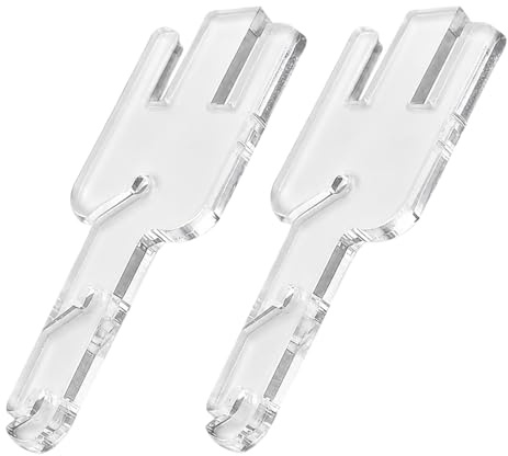 QIHAWN 2Pcs Clear Acrylic Knitting Machine Tensioner, No-Drill Tension Fork | 2pcs clear acrylic knitting machine tensioners, 3-size tension fork, no-drill easy install, for express knitting machines