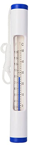 Duraol Thermomètre de Piscine Blanc eau de Haute Qualité pour Piscine, Baignoire & Étang
