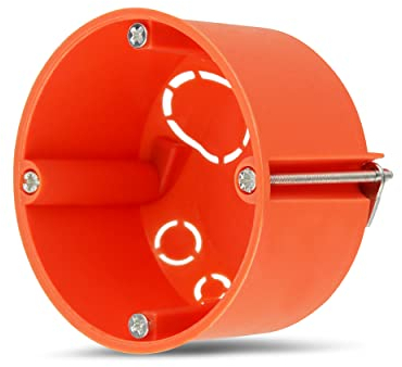 REV Hohlraumdose, Hohlwanddosen 25 St., Ø68mm, 45mm tief, Schrauben, orange