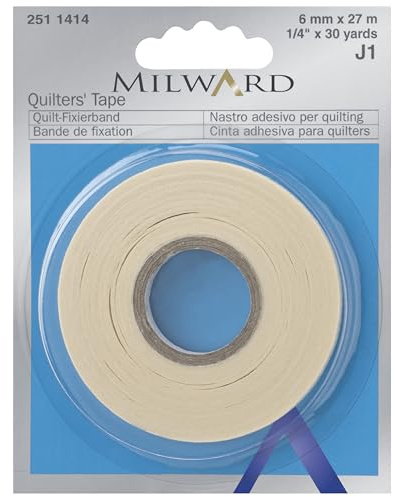 Milward Quilters' Tape, White, 6mm x 27m, 2511414