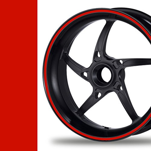 NEW! Felgenrandaufkleber Classic Style Auto Motorrad Felgenaufkleber (12mm, hellrot)